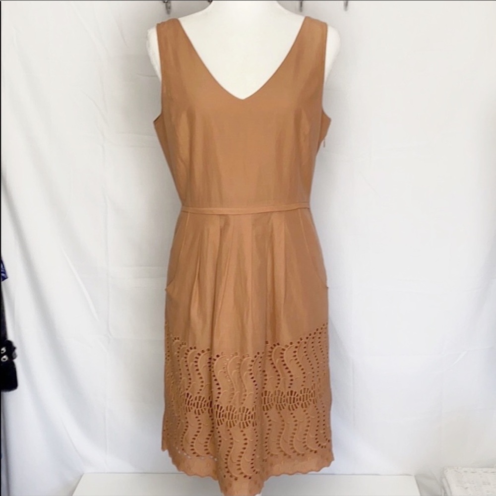 J.Crew Delaney Eyelet Dress rusty peach 6